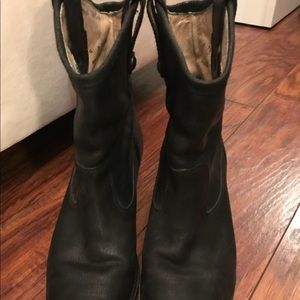 Frye Black Jackie Short Button Booties
